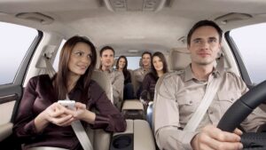 Are there any specific safety measures in place for women traveling alone in Maxi Taxi?